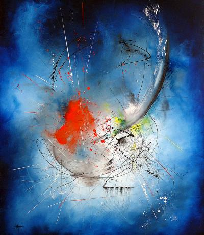 Patrick MARIN - Magnétique 1, 2015 - Huile sur toile signée 2