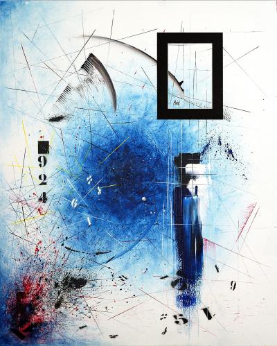 Patrick Marin - 003-7 ON-OFF, 2012 - Huile sur toile signée 2