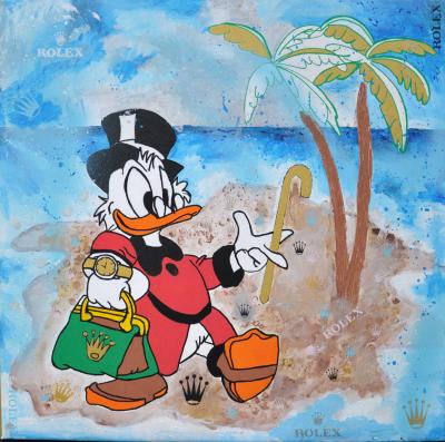BRIDG’ - Rolex island !, 2021 - Acrylique sur toile signée 2