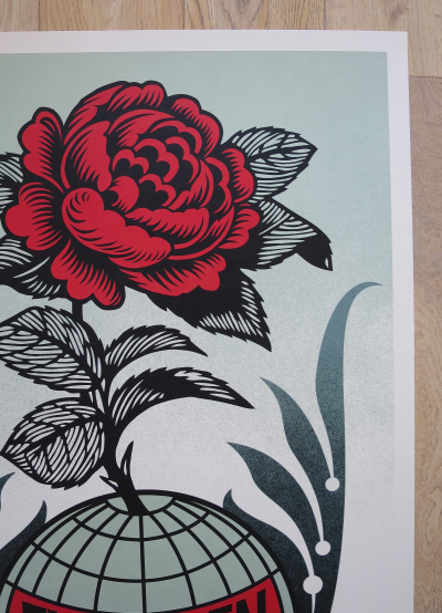 Shepard FAIREY (Obey) - Eyes Open  - Impression offset signée au crayon 2