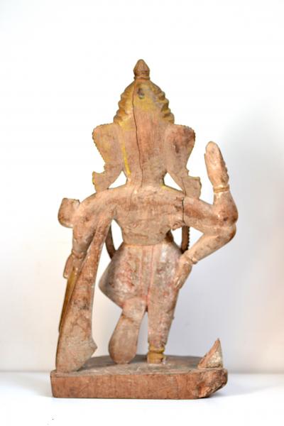 Inde - Grande statue de Vishnu en bois, fin du XIXe siècle 2