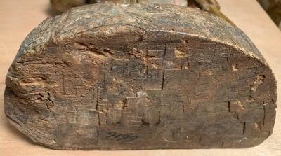 Inde - Grande statue de Vishnu en bois, fin du XIXe siècle 2