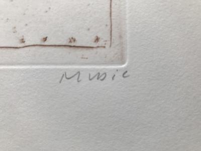 Zoran MUSIC -  Jardins 4, 1976  - Gravure signée au crayon 2