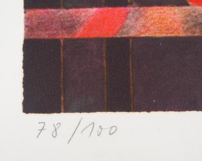 Pierre GARCIA-FONS : Nature morte au vase de coquelicots - Lithographie originale signée 2