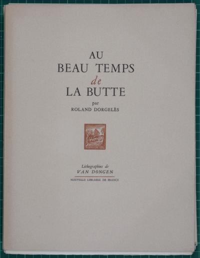 Kees VAN DONGEN -  Au Beau Temps de la Butte, 1949 - Book with a complete set of 20 color lithographs 2