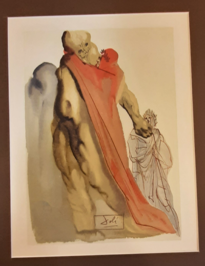 Salvador DALI - La Divine Comédie 21, 1960 - Gravure sur bois signée dans la planche
