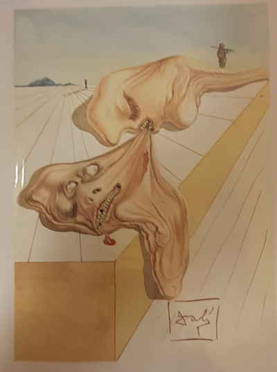 Salvador DALI - La Divine Comédie 20, 1960 - Gravure sur bois signée dans la planche 2