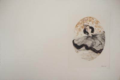 Louis ICART - Jeune femme rêveuse - Gravure originale signée 2