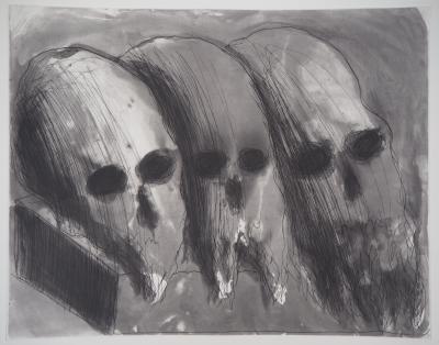 Miquel BARCELO - Vanité au trois crânes, 2005 - Gravure originale 2
