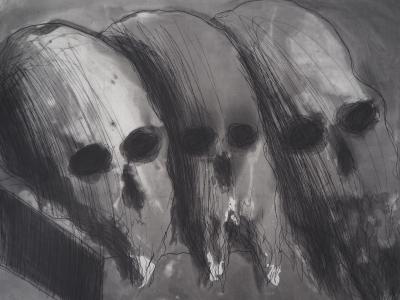 Miquel BARCELO - Vanité au trois crânes, 2005 - Gravure originale 2