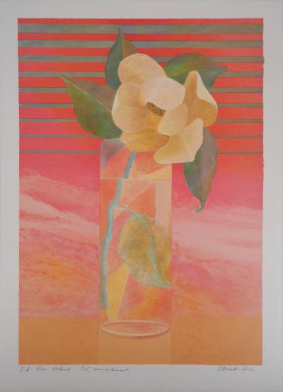 Pierre GARCIA-FONS : Magnolia blanc - Lithographie originale signée et dédicacée 2