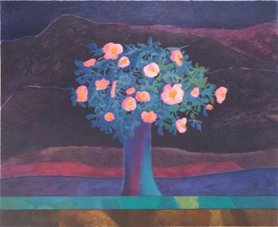 Pierre GARCIA-FONS : Arbre fleuri - Lithographie originale signée 2