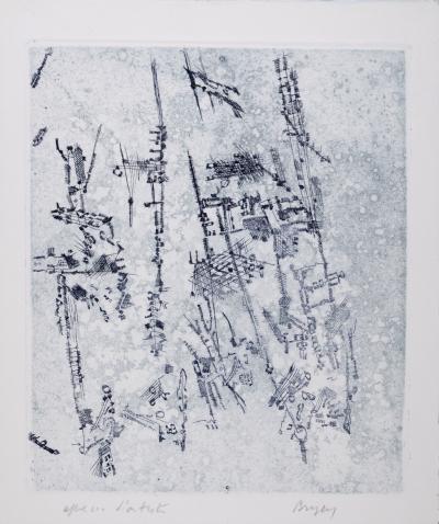 Camille BRYEN - Composition, 1965 - Hand signed etching 2