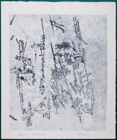 Camille BRYEN - Composition, 1965 - Hand signed etching 2