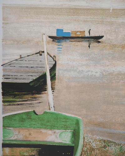 René GENIS : Lac calme - Lithographie originale signée 2