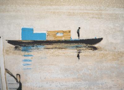 René GENIS : Lac calme - Lithographie originale signée 2