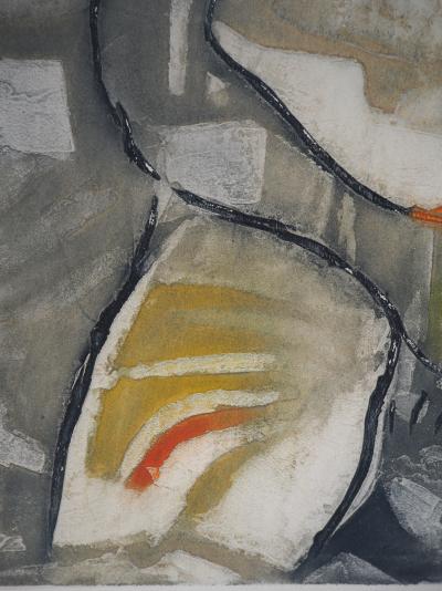 Marcel FIORINI - Femme assise - Gravure originale signée 2