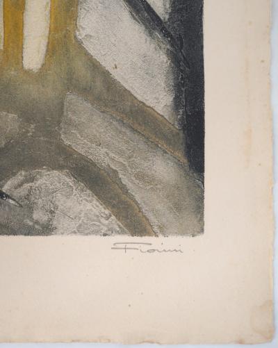 Marcel FIORINI - Femme assise - Gravure originale signée 2