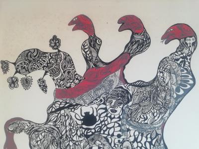 Niki de SAINT PHALLE - Arbre aux serpents, 1970 - Sérigraphie originale signée au crayon 2