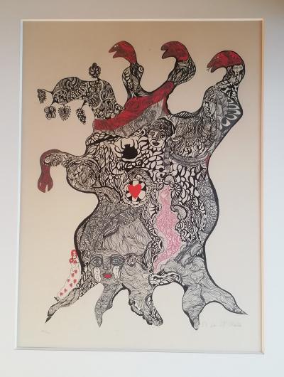 Niki de SAINT PHALLE - Arbre aux serpents, 1970 - Sérigraphie originale signée au crayon 2