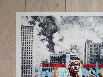 Shepard FAIREY (Obey) - Voting Rights are Human Rights MKE Mural, 2020 - Sérigraphie signée et numérotée 2
