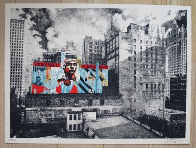 Shepard FAIREY (Obey) - Voting Rights are Human Rights MKE Mural, 2020 - Sérigraphie signée et numérotée 2