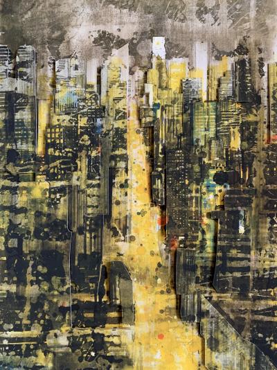 Gottfried SALZMANN - New York at Night 3D, 2016 - Serigraph signed in pencil 2