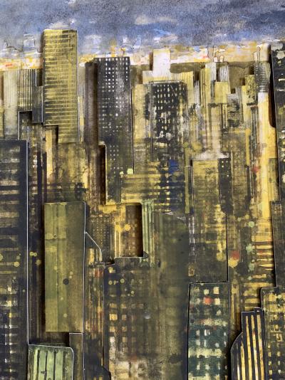 Gottfried SALZMANN - New York at Night 3D, 2014 - Sérigraphie signée au crayon 2