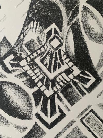 Robert DELAUNAY - Paris, vue aérienne de la tour, 1926 - Lithographie 2