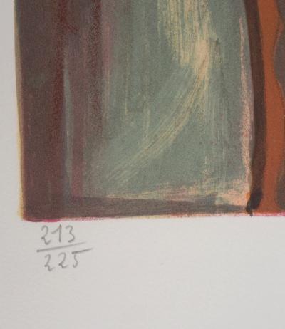 Gabriel DAUCHOT - L’arlequin à la rose - Lithographie originale signée 2