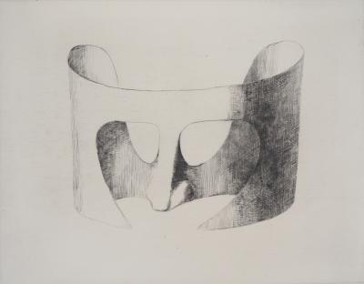 Jean GOURMELIN - Le masque - Gravure originale signée 2