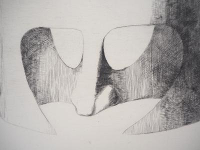 Jean GOURMELIN - Le masque - Gravure originale signée 2