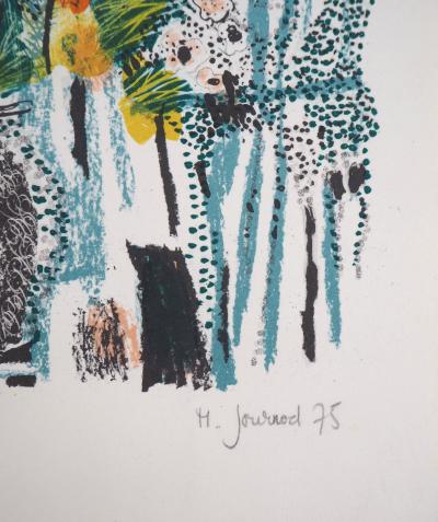 Monique JOURNOD: Le vase fleuri, 1975 - Signierte Originallithographie 2