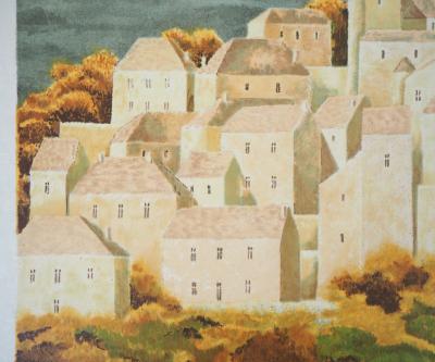Jean-Pierre CAPRON : Village de montagne - Lithographie originale signée 2