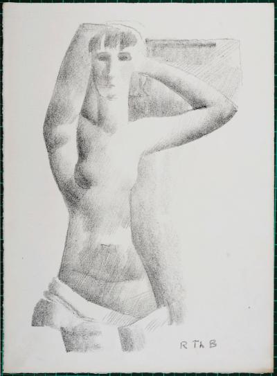Rodolphe Théophile BOSSHARD - Nu à la coiffure, 1930 - Signed lithograph 2