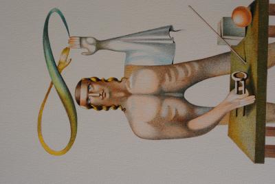 Jules PERAHIM: The Hebrew Alphabet XIII, 1974 - Original lithograph signed in pencil 2