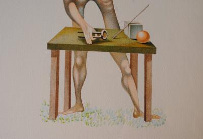Jules PERAHIM: The Hebrew Alphabet XIII, 1974 - Original lithograph signed in pencil 2