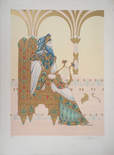 Lucien KRIEF : Le Roi David - Lithographie originale signée 2