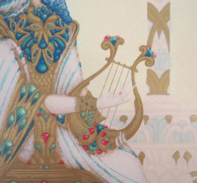 Lucien KRIEF : Le Roi David - Lithographie originale signée 2