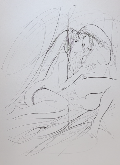 Jean Baptiste VALADIE - Caresse - Lithographie 2
