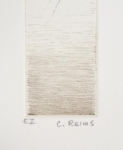 Cecile REIMS : Fleur curieuse - Gravure originale signée 2