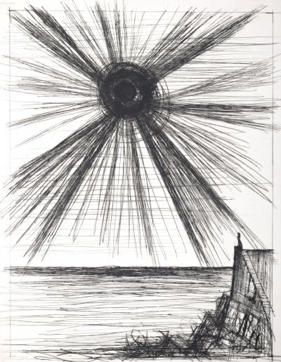 Bernard BUFFET - Voyages fantastiques de Cyrano de Bergerac, 1958 - Gravure originale 2