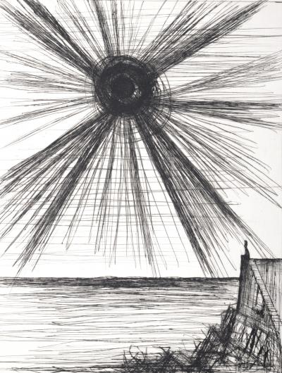 Bernard BUFFET - Voyages fantastiques de Cyrano de Bergerac, 1958 - Gravure originale 2