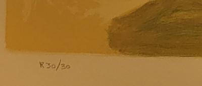 Georges BORGEAUD - Le vignoble - Lithographie originale signée 2