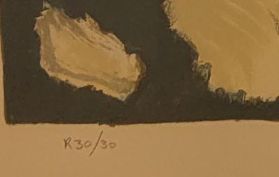 Georges BORGEAUD - Montagne et neige - Lithographie originale signée 2