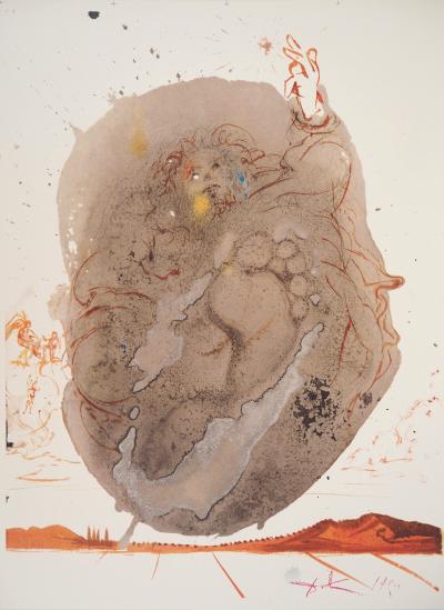 Salvador DALI : Création de l’Homme - Lithographie originale signée 2