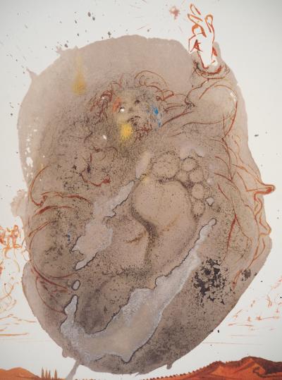 Salvador DALI : Création de l’Homme - Lithographie originale signée 2