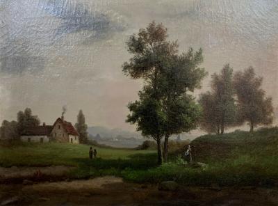 Johannes MARX - Chemin de la ferme, vers 1880-1900 - Huile sur toile 2