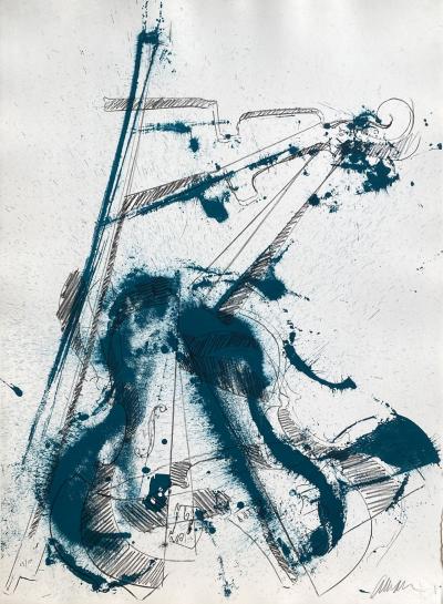 Arman - Colère de Violon, 1974 - Lithographie originale signée au crayon et numérotée 2