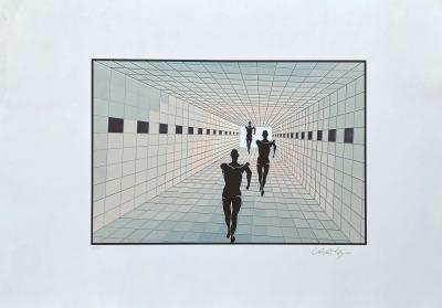 Victor VASARELY - Perspective - Sérigraphie signée et numérotée 2